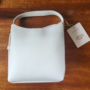 Primark White Faux Leather Mini Handbag Shoulder Bag Crossbody Strap NWTs